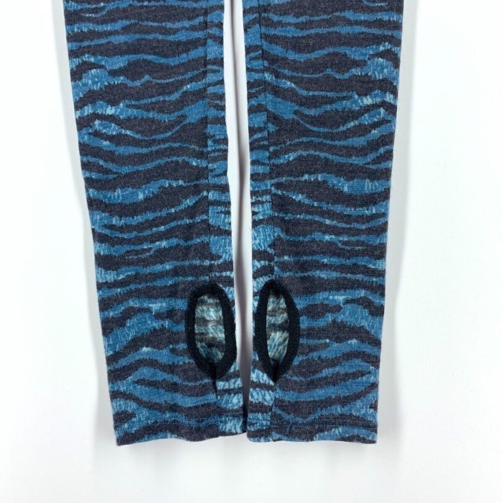 Kenzo X H&M Blue‎ Tiger Stripe Wool Blend Mock Turtleneck Long Sleeve Top Sz 6 - Picture 12 of 12